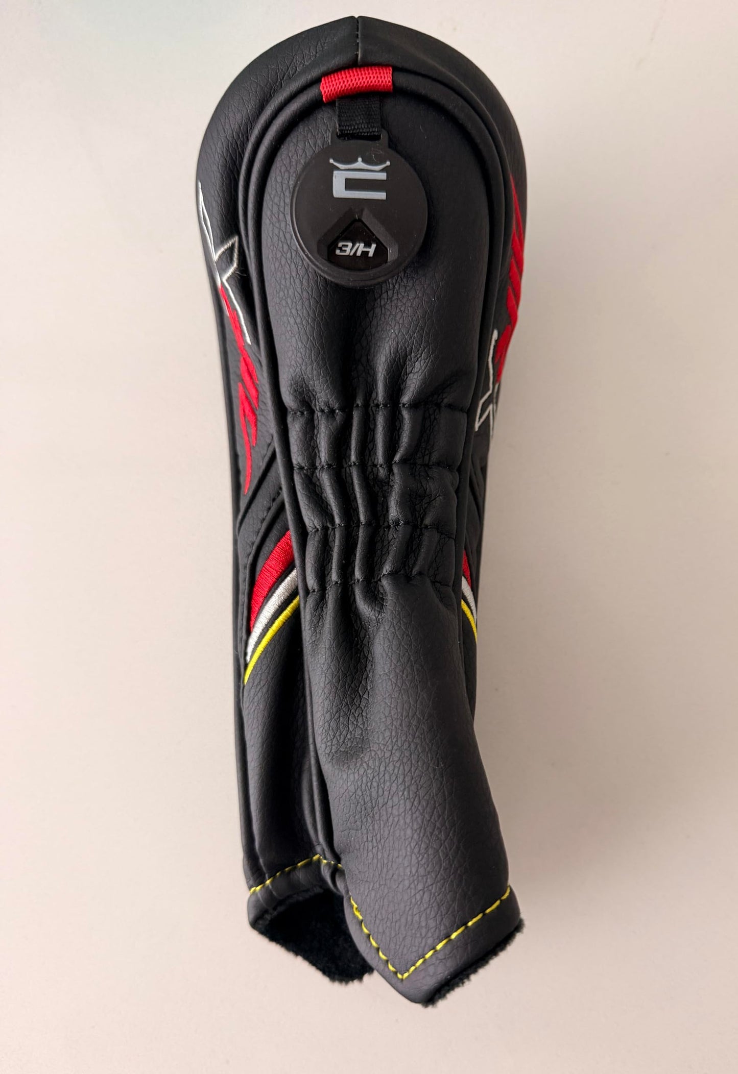 New COBRA 2024 AIR X Rescue Headcover - Black/Red Cover w/Adjustable TAG # (2, 3, 4 or 5 Hybrid Cover)