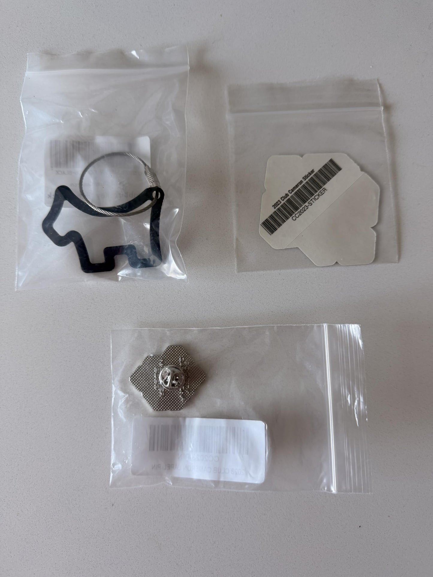 New Scotty Cameron 2023 Club Cameron - Sticker/Decal, Pin & Rubber Key FOB Only (No Headcover)