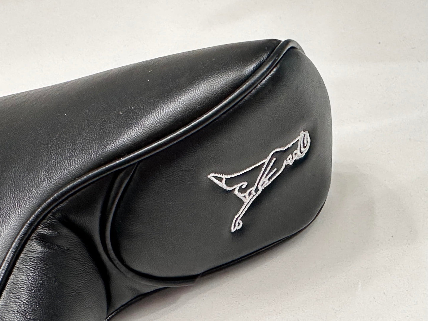 Ping Universal Black Putter Leather Headcover with Mr Pingman Logo