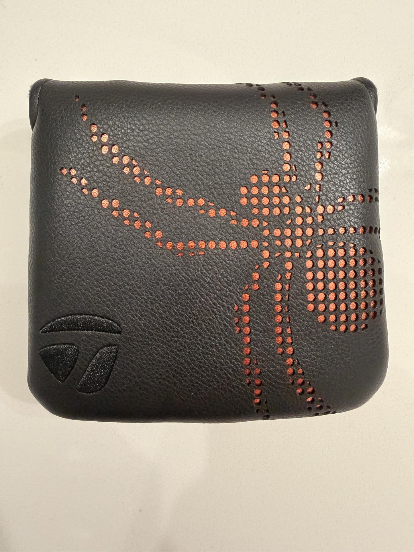 New TaylorMade Spider Tour X Black/Orange Leather Putter Headcover - Mallet Magnet Cover