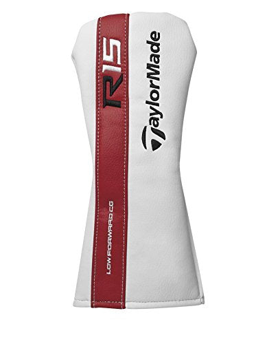 NEW TaylorMade R15 White/Red/Black Leather Fairway Wood Headcover