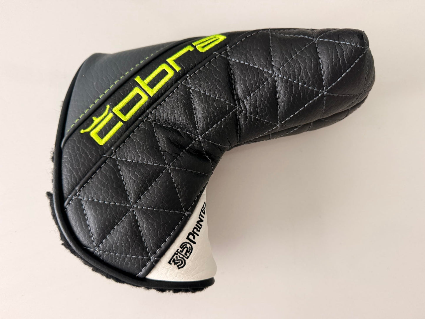 New COBRA King Golf 3D Printed Putter Black/Neon Yellow Headcover - 100% Authentic Blade Style Cover