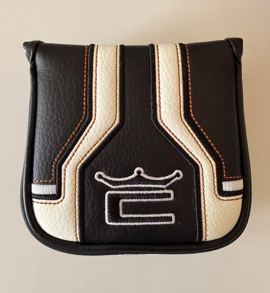 New COBRA 2024 3D Large Square Mallet Putter Velcro Black/White Headcover - 4.5" x 4.5" Inch Cover