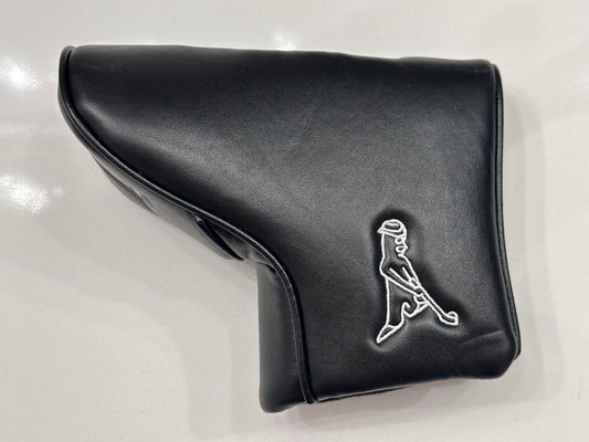 Ping Universal Black Putter Leather Headcover with Mr Pingman Logo