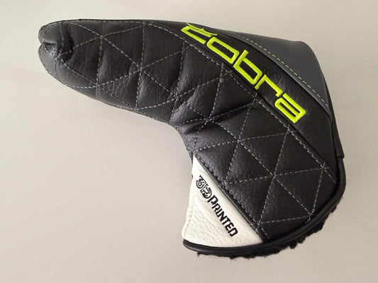New COBRA King Golf 3D Printed Putter Black/Neon Yellow Headcover - 100% Authentic Blade Style Cover