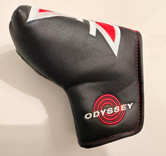 New Odyssey DFX Large Mid Mallet Blade Putter Magnetic Closure Headcover - Red Black Cover