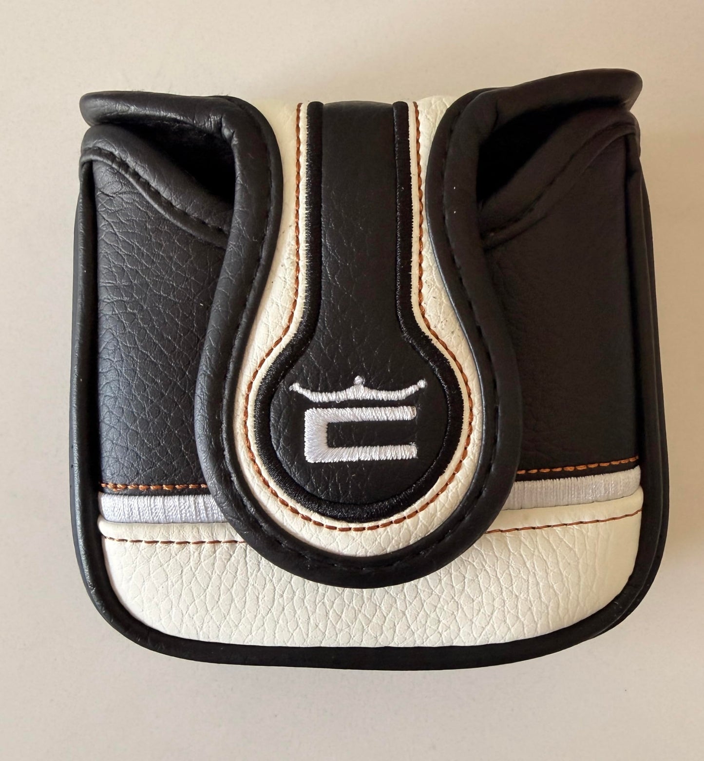 New COBRA 2024 3D Large Square Mallet Putter Velcro Black/White Headcover - 4.5" x 4.5" Inch Cover